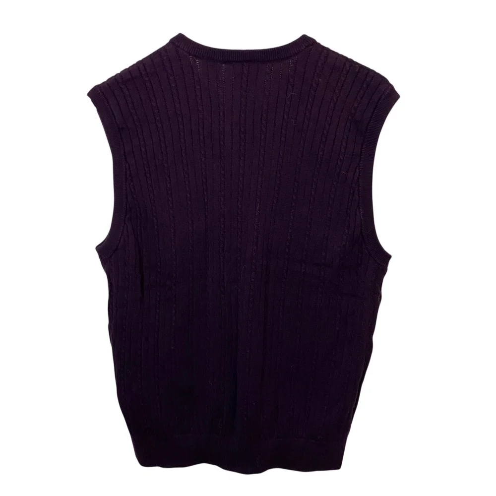 EP Pro Men's Cable Knit Sweater Vest‎ Sleeveless Pullover 100% Cotton
